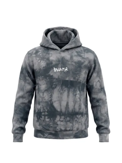 DISCLAIMER tie-dye logo-print hoodie
