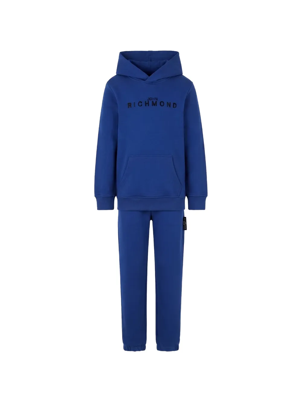 John Richmond Junior Tuta sportiva con cappuccio e logo - Blu