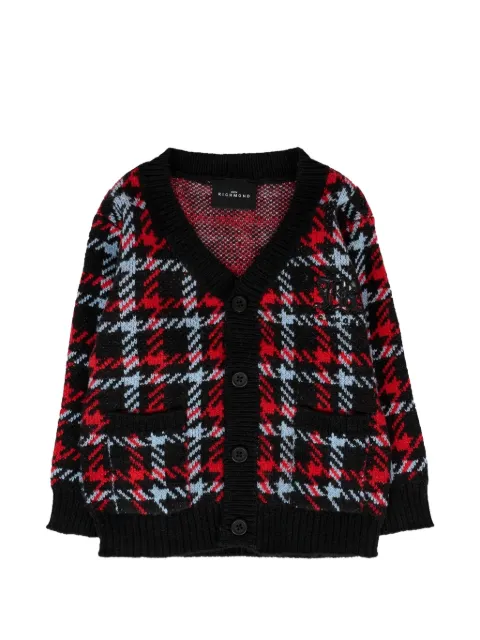 John Richmond Junior houndstooth-pattern button-up cardigan