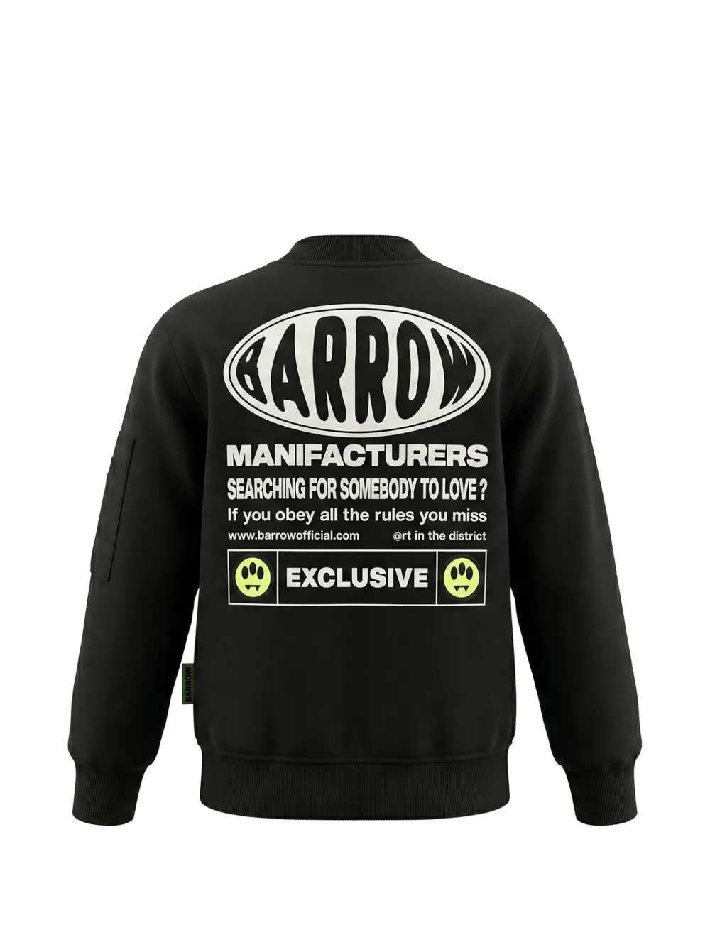 Barrow kids Sweater met logoprint en rits Zwart