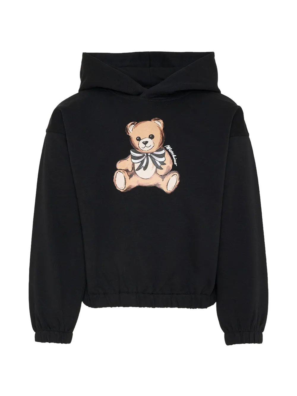 Moschino Kids Felpa con cappuccio e stampa Teddy Bear - Nero