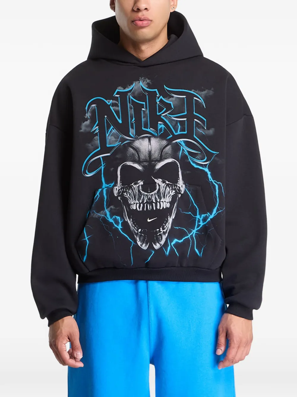 Nike Standard Issue brushed pullover basketball hoodie Zwart