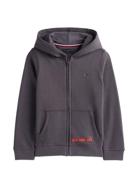 Tommy Hilfiger Junior logo-print zip-up hoodie