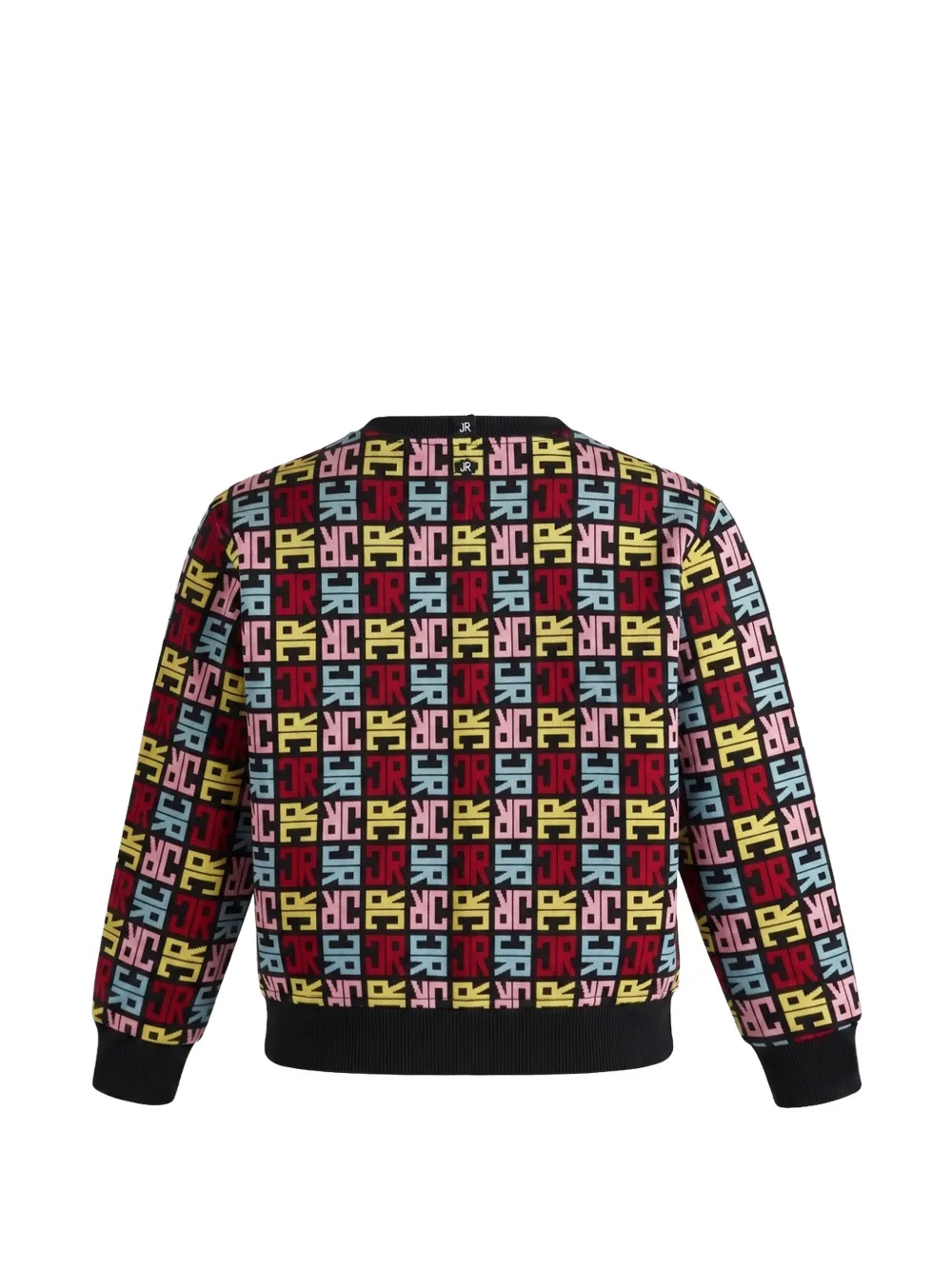 John Richmond Junior Katoenen trui met monogramprint Zwart