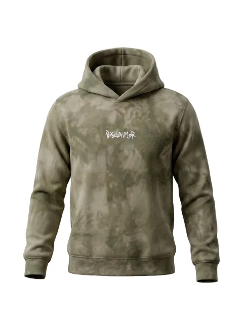 DISCLAIMER tie-dye logo-print hoodie