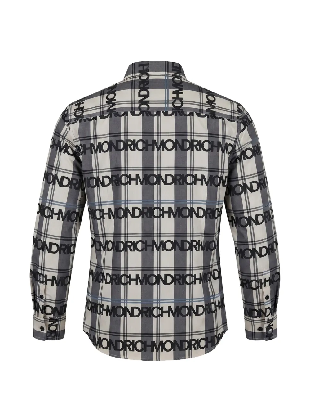John Richmond Junior Geruit shirt met logoprint Beige