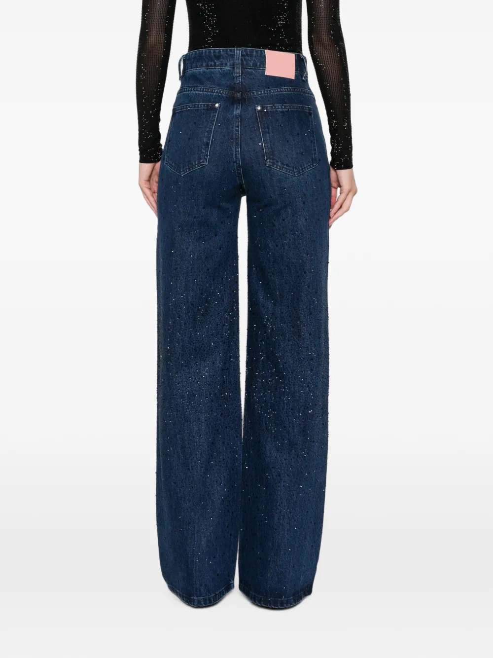 TWENTY FOURHAITCH Jeans verfraaid met kristallen Blauw