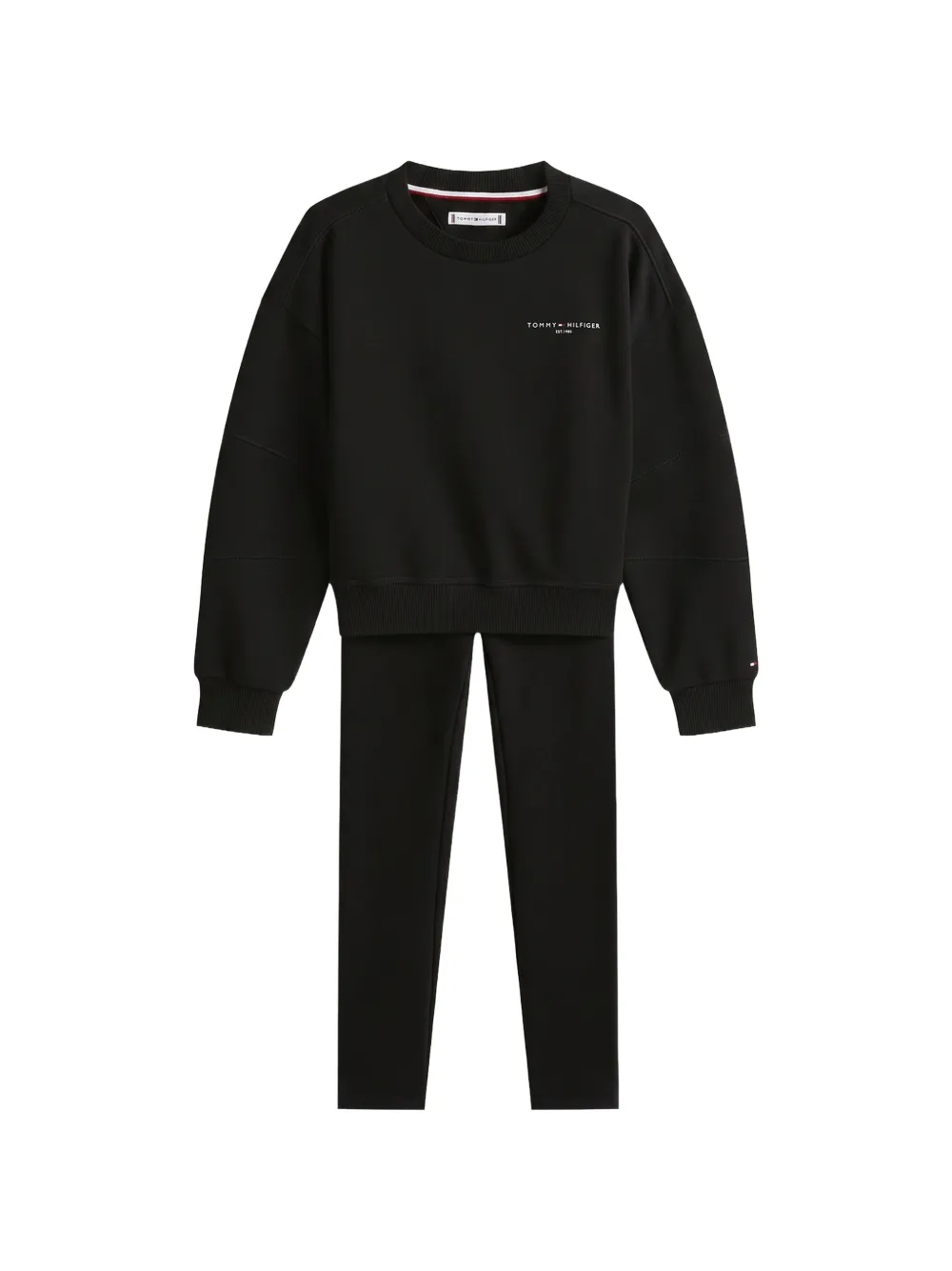Tommy Hilfiger Junior Tuta sportiva con stampa - Nero