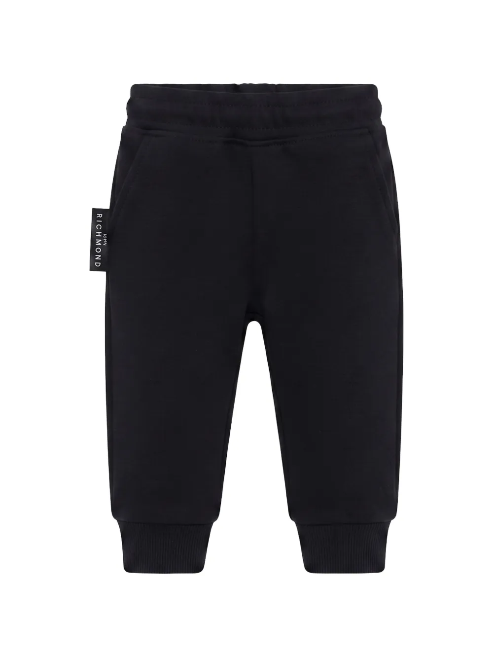 John Richmond Junior Trainingsbroek met logoprint en trekkoord Zwart