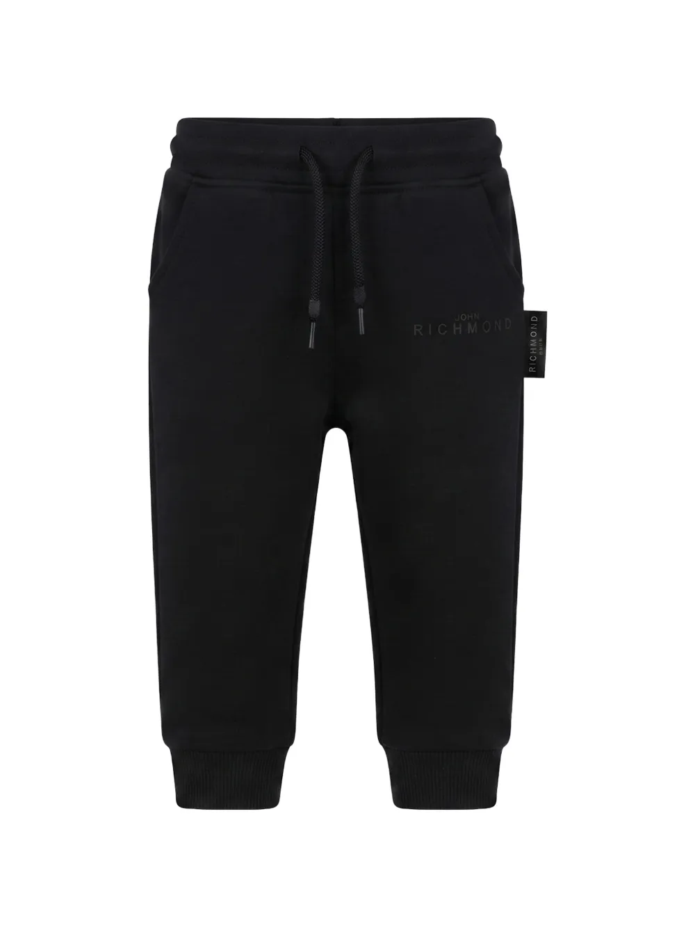 John Richmond Junior pantalon de jogging à logo imprimé - Noir John Richmond Junior pantalon de jogging à logo imprimé - Noir