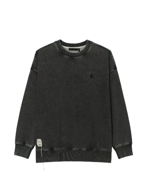 FIVE CM star-patch acid-wash sweatshirt