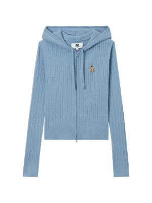 CHOCOOLATE cable-knit zip-up Cardigan | Grey | FARFETCH