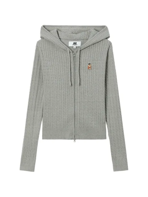 CHOCOOLATE cable-knit zip-up cardigan
