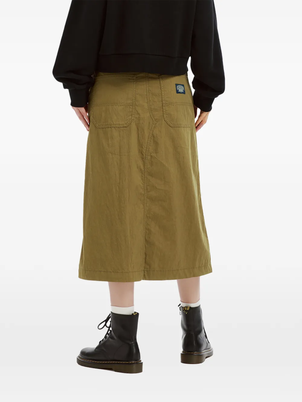 CHOCOOLATE Rok met split en logopatch Groen