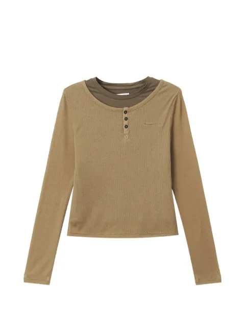 izzue ribbed layered T-shirt