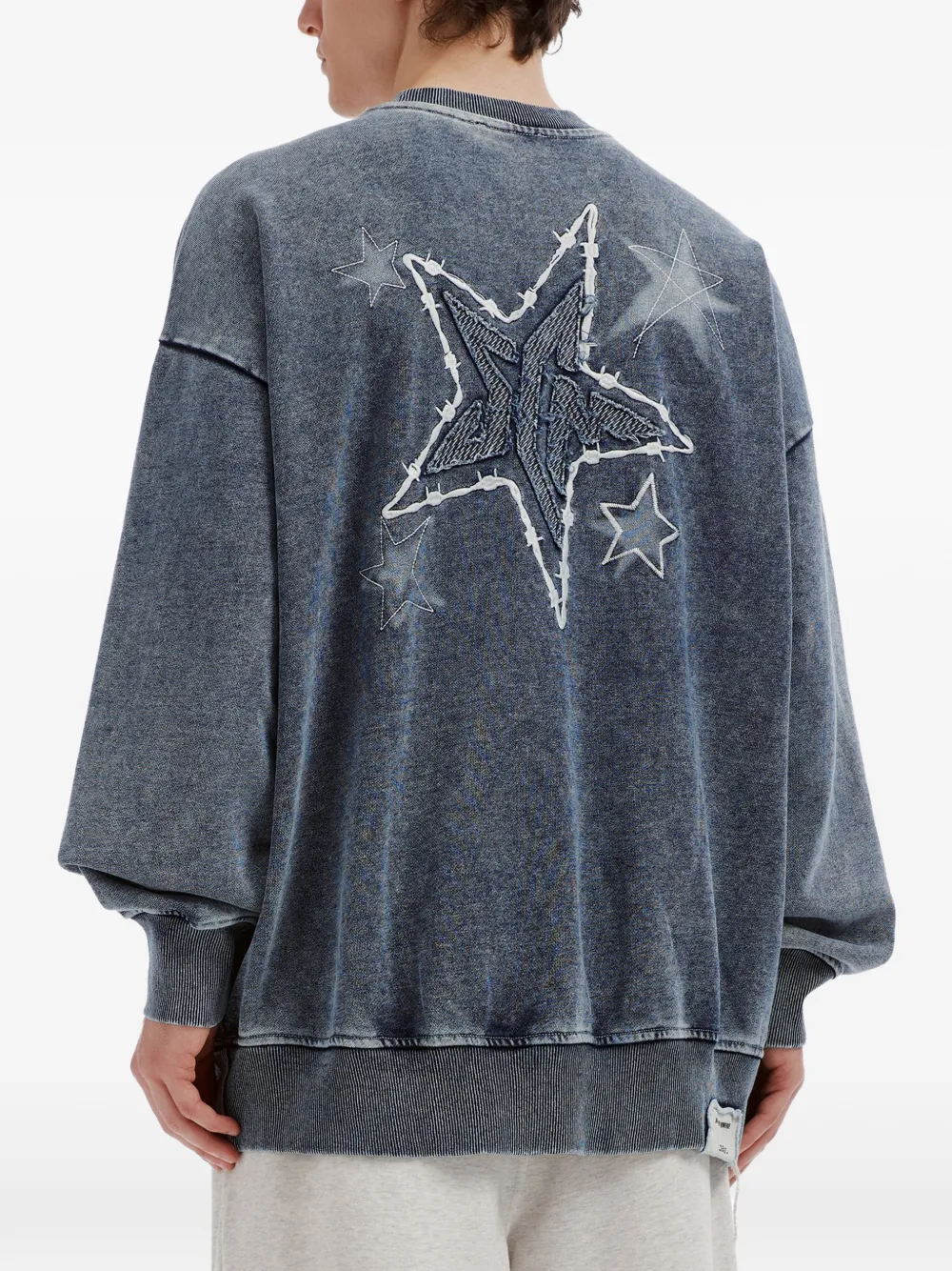 FIVE CM star-patchwork sweatshirt Blauw