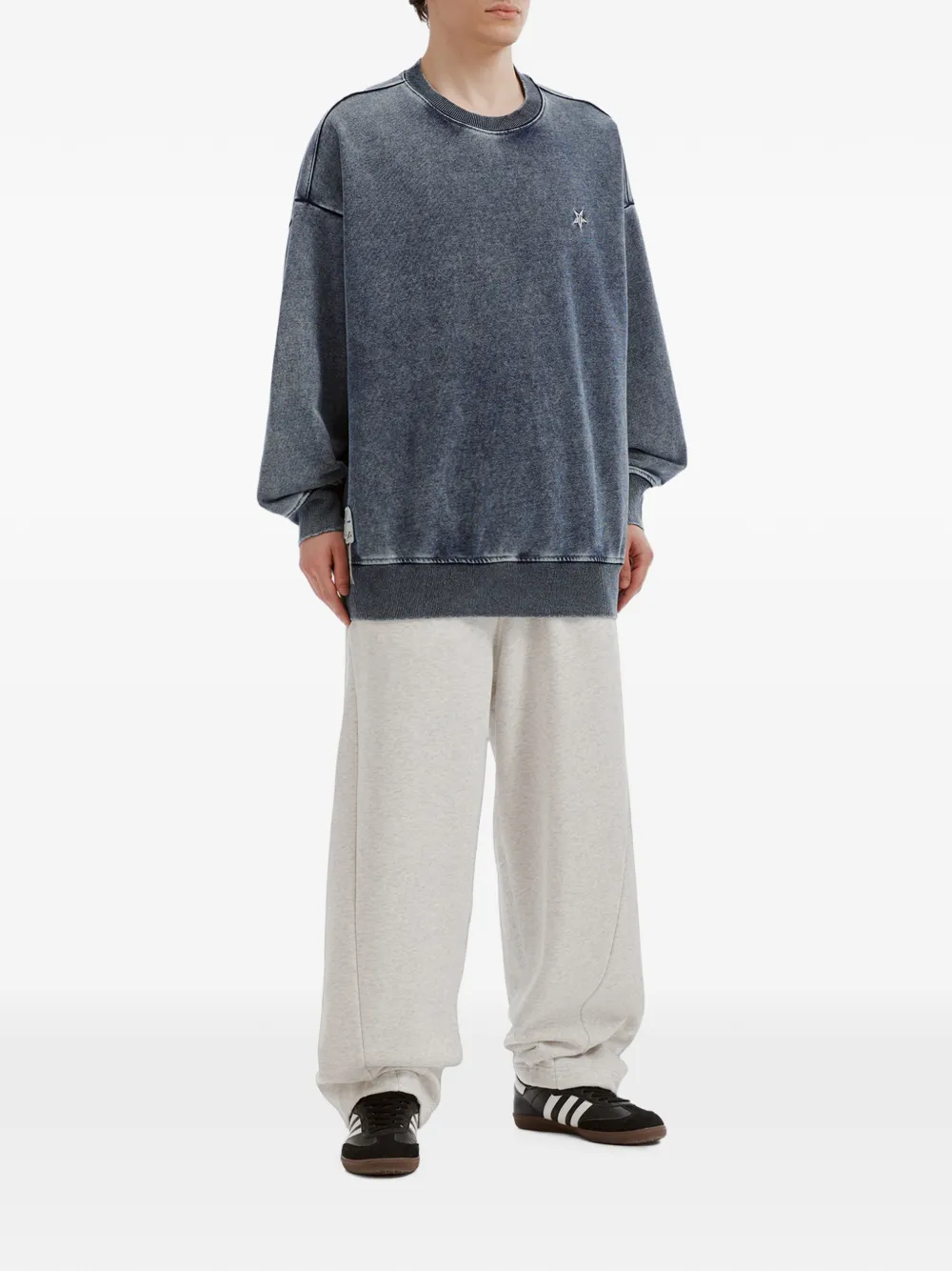 FIVE CM star-patchwork sweatshirt Blauw