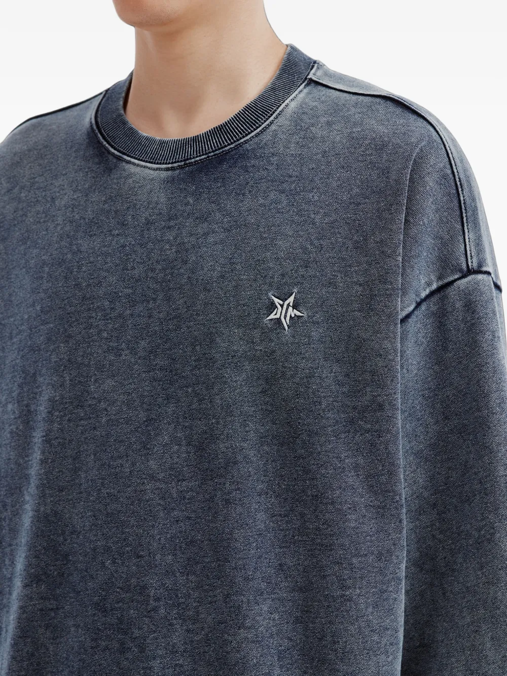 FIVE CM star-patchwork sweatshirt Blauw