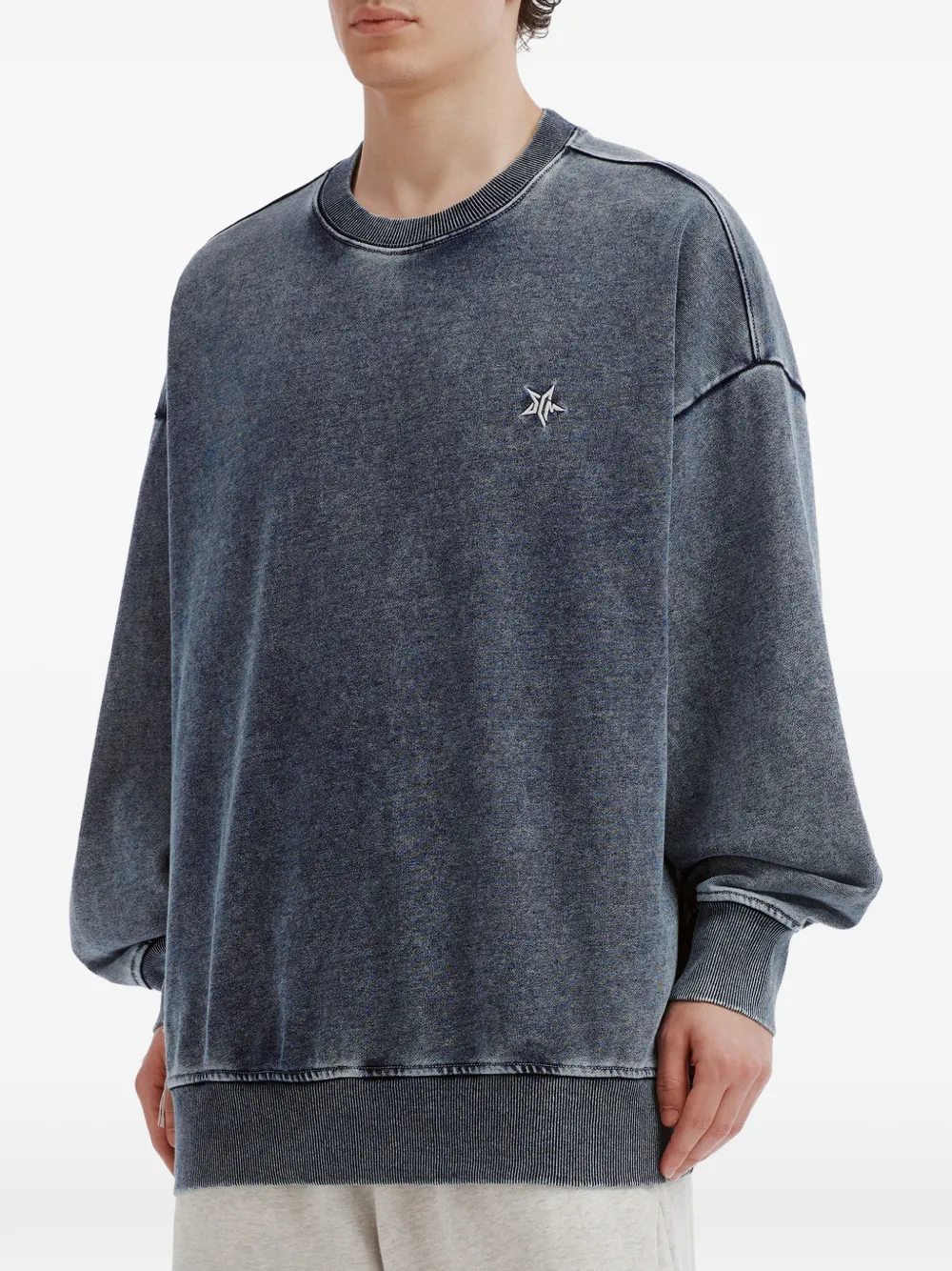 FIVE CM star-patchwork sweatshirt Blauw