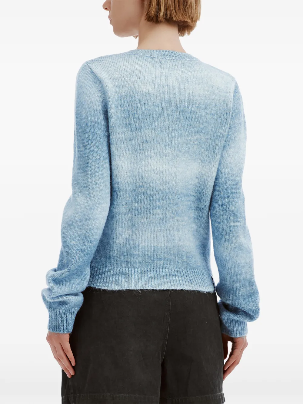 izzue Vest met hartpatch en kleurverloop Blauw