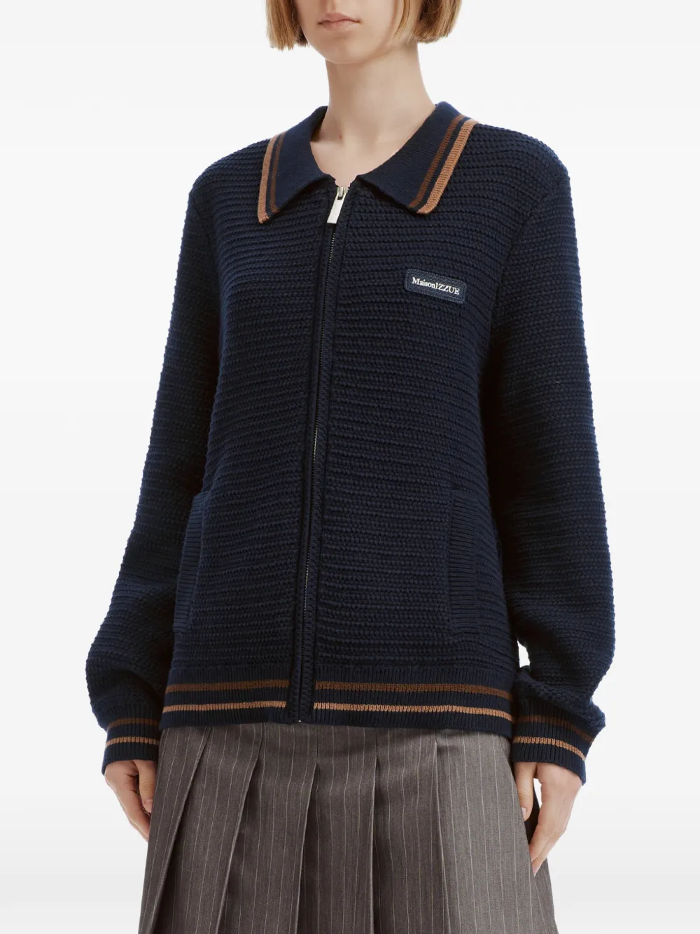 izzue Vest met rits Blauw