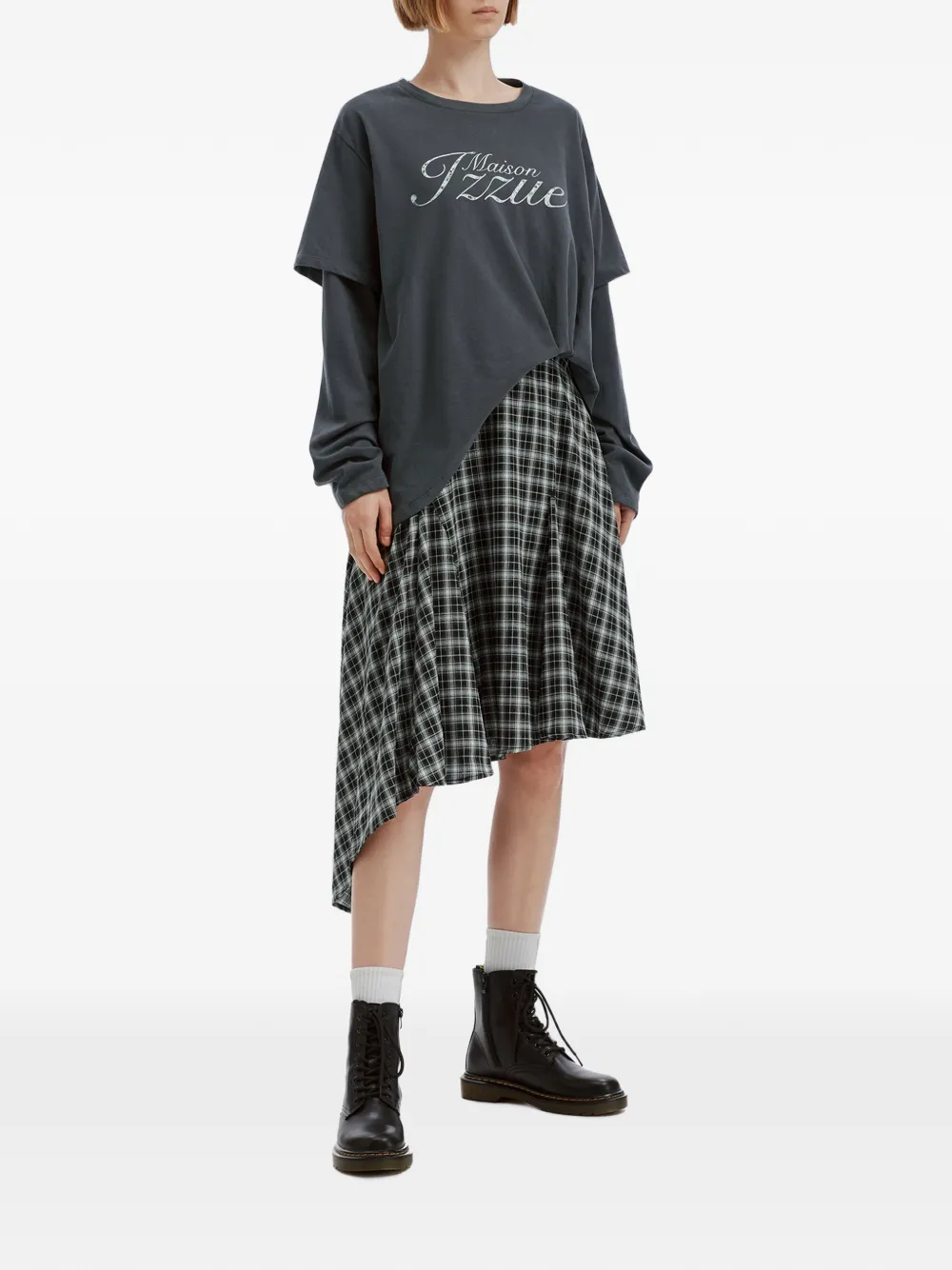 izzue Asymmetrische jurk Grijs