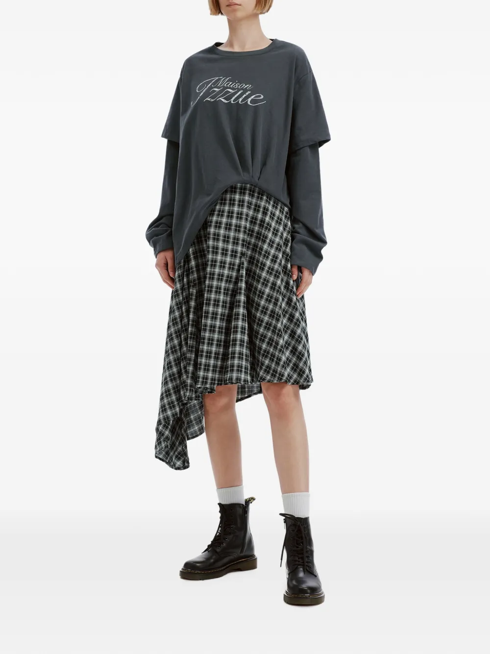 izzue Asymmetrische jurk Grijs