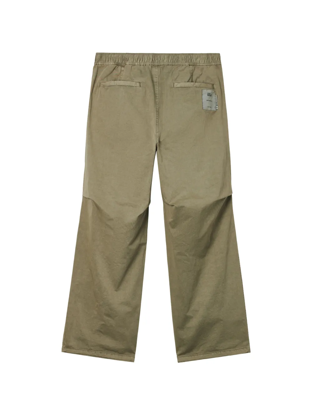 izzue Straight broek met logopatch Groen
