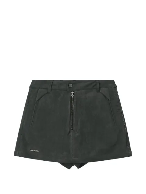 izzue exposed-zip cotton skort