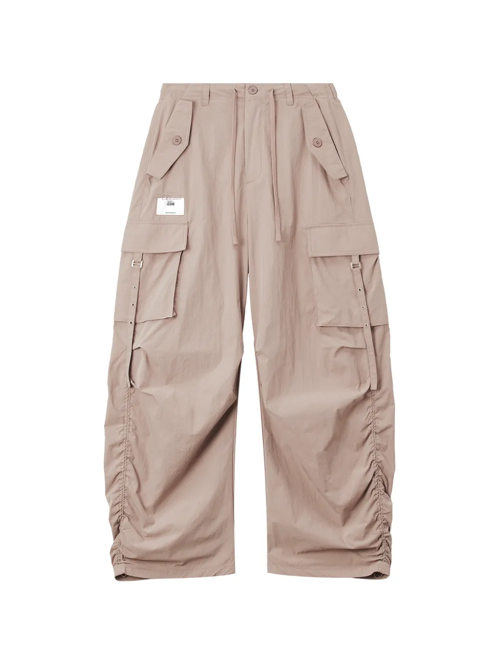 Izzue Ruched-detail Cargo Pants In Neutrals