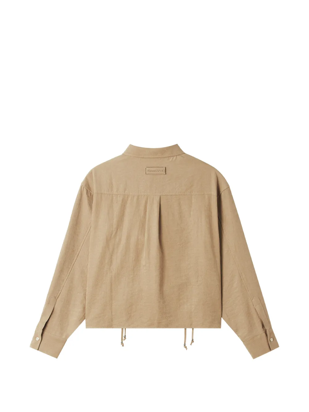 izzue Shirt met ruches en trekkoord Beige