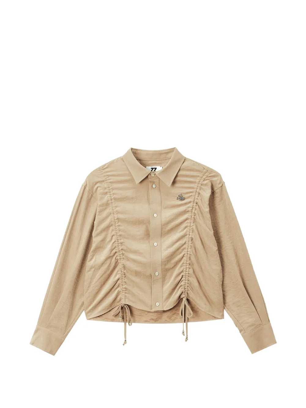 izzue ruched drawstring shirt - Toni neutri