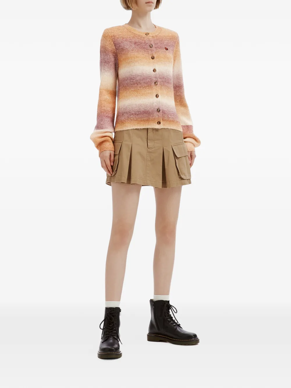 izzue Vest met hartpatch en ombré-effect Oranje
