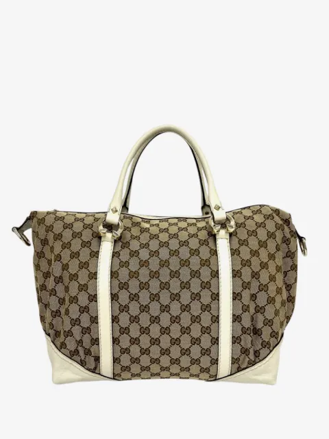 Gucci Pre-Owned GG Canvas Horsebit Nail 波士顿包（2000-2015年典藏款）