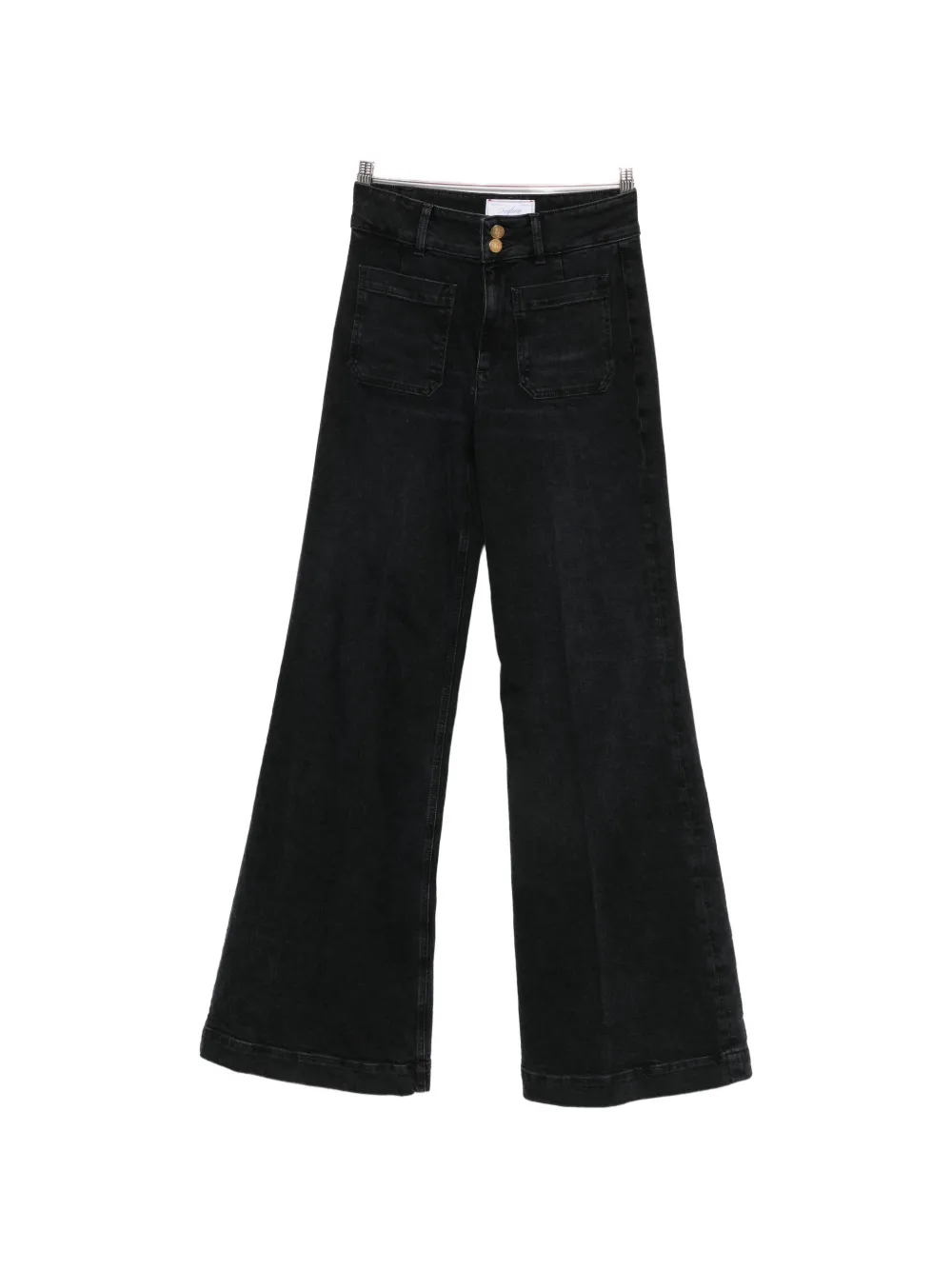 Seafarer patch-pocket wide-leg jeans - Schwarz