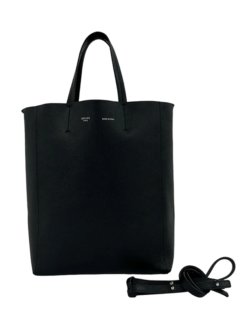 Celine Pre-Owned 2015 Small Grained Calfskin Vertical Cabas satchel - Schwarz