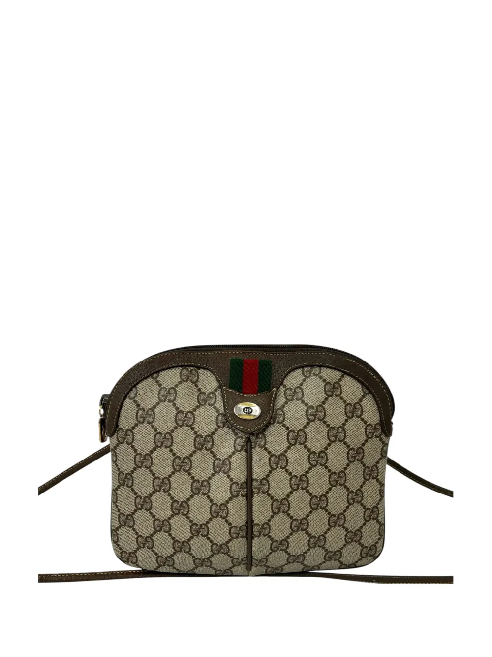 Gucci Pre-Owned 20th Century GG Supreme Web crossbody bag - Nude