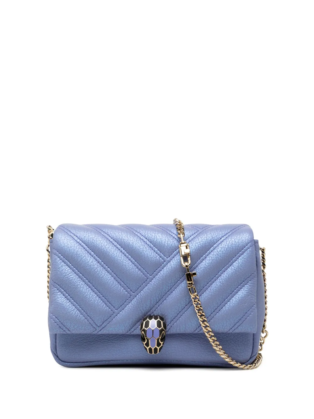 Bvlgari Pre-Owned 2020-2026 Leather Serpenti Cabochon Chain crossbody bag - Violett