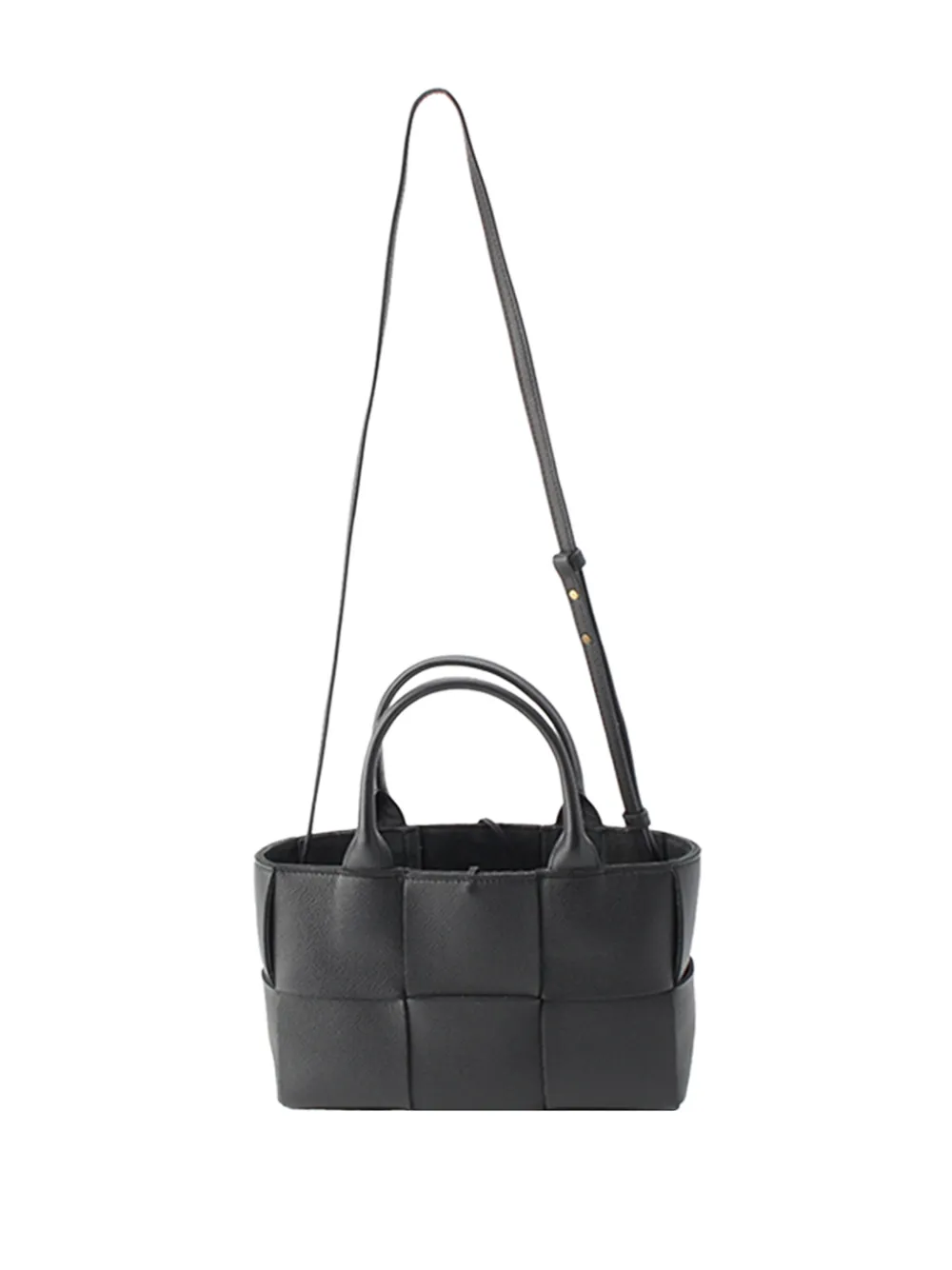 Bottega Veneta Pre-Owned 2012-2026 Mini Lambskin Intreccio Arco Tote satchel - Nero