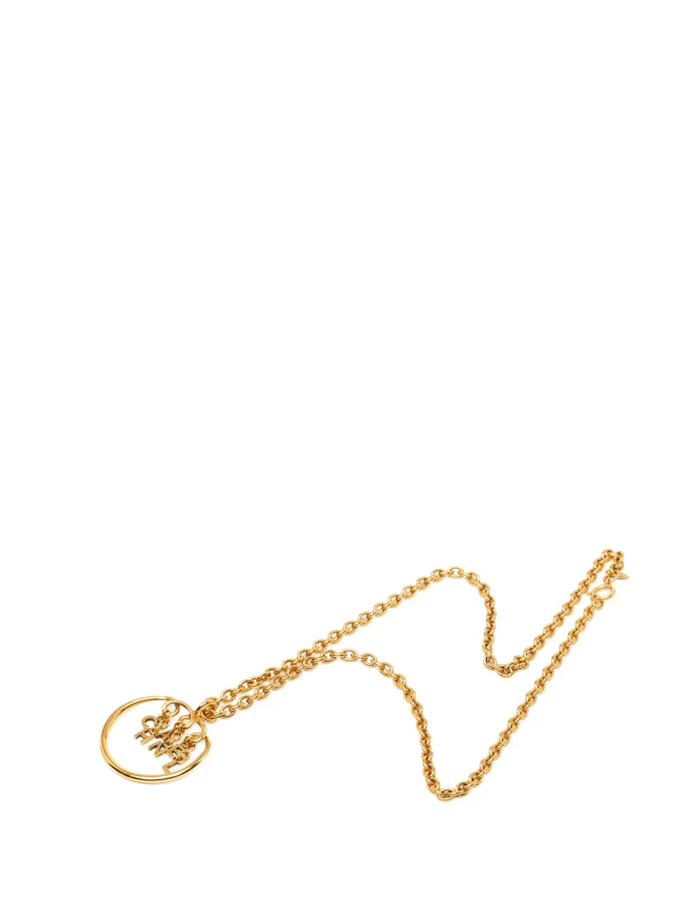 CHANEL Pre-Owned 1970-1980 Gold Plated Letter Charms Pendant Necklace costume necklace - Oro