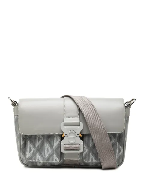 Christian Dior Pre-Owned 2022 Coated Canvas CD Diamond and Calfskin Hit The Road Messenger Bag crossbody bag