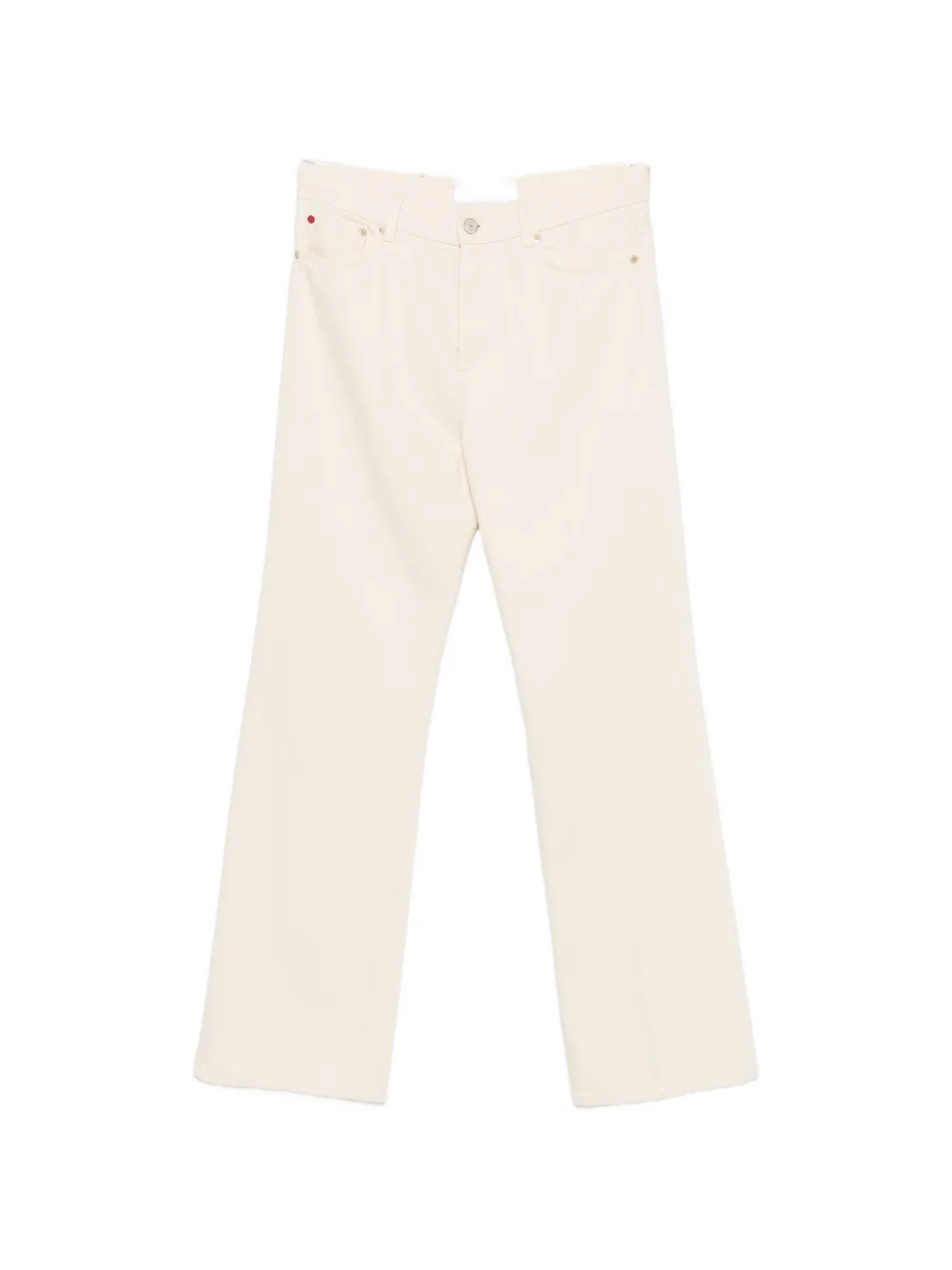 Seafarer logo-patch wide-leg jeans - Nude