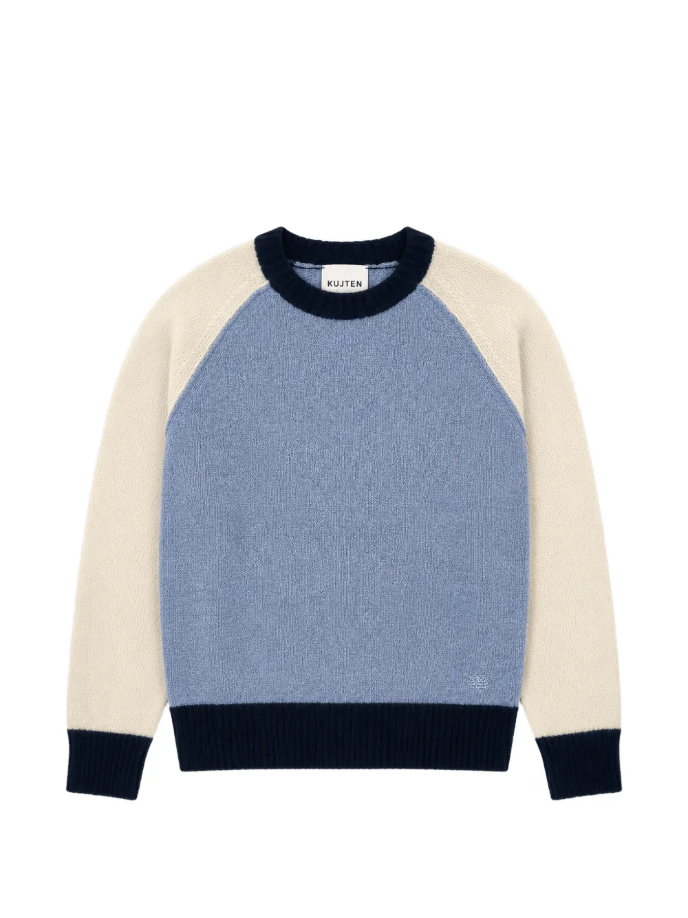 kujten colour-block raglan-sleeve sweater - Blu