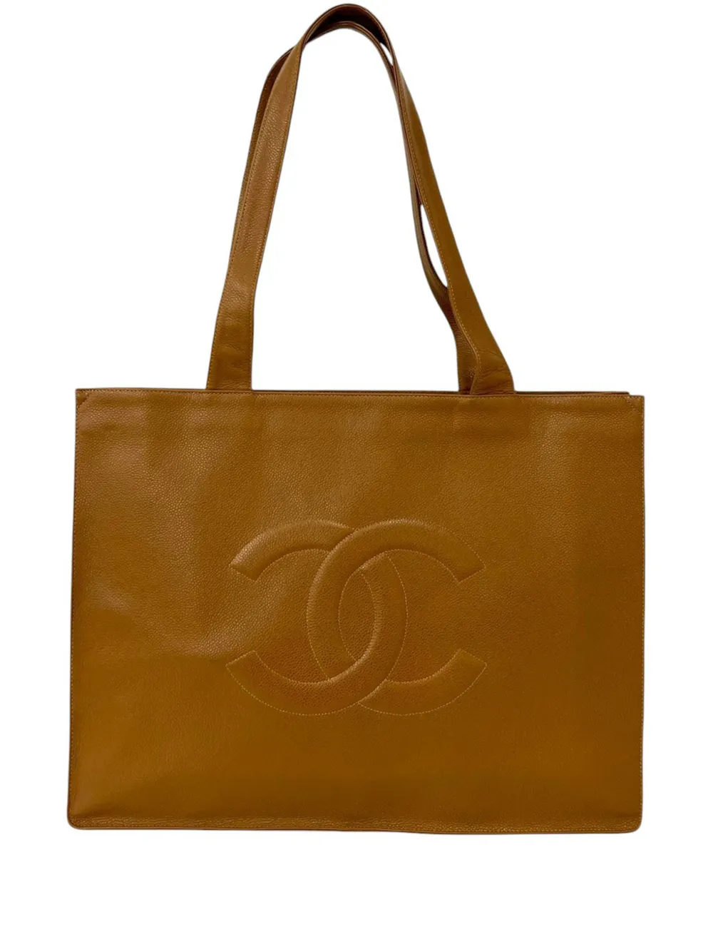 CHANEL Pre-Owned 1996-1997 CC Caviar tote bag - Braun