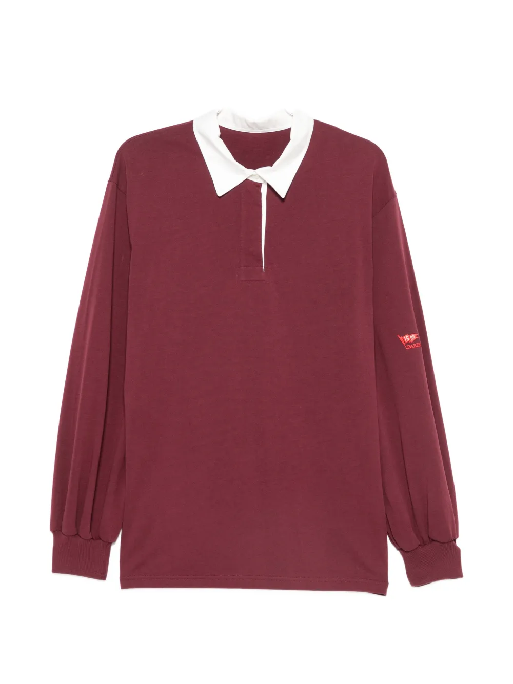 System embroidered-logo polo sweater - Rot