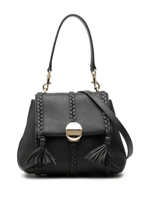 Chloé Pre-Owned bolsa satchel Penelope Soft pequeña de piel de becerro granulada 2023