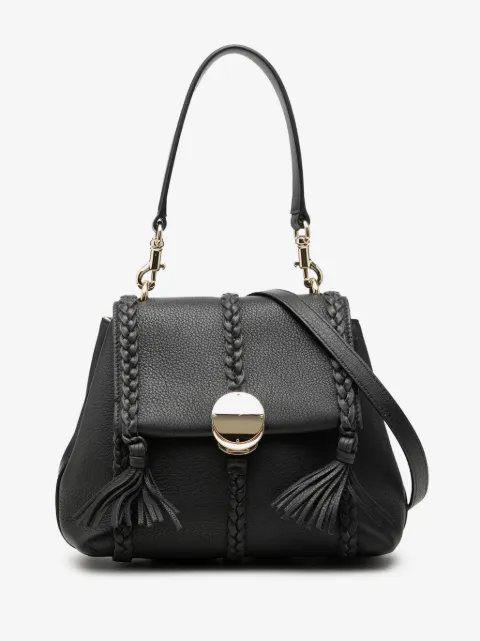 Chloé Pre-Owned 2023 스몰 그레인 카프스킨 페넬로페 소프트 사첼 백