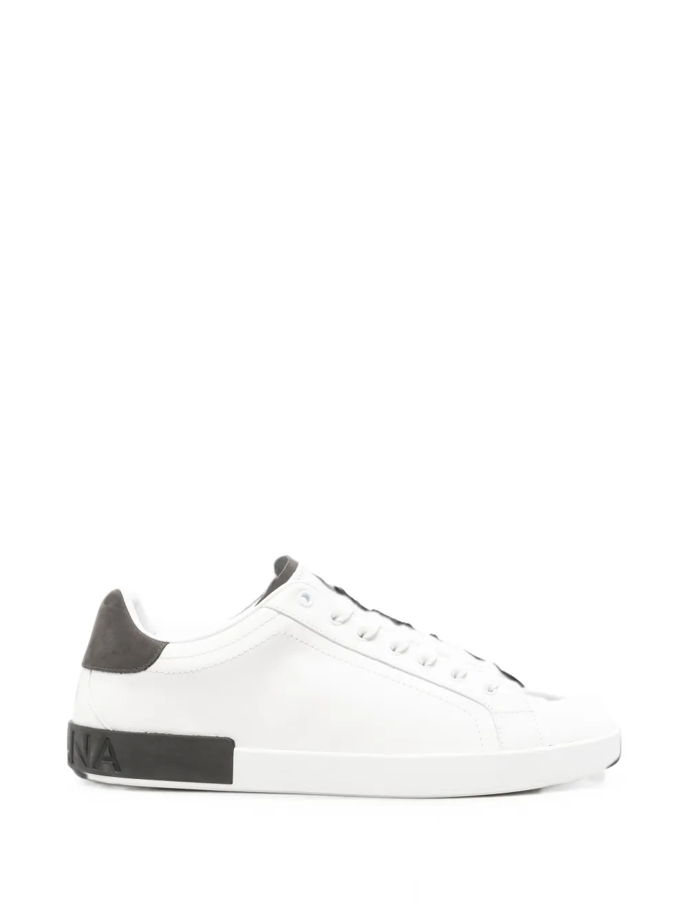Dolce & Gabbana logo-embossed contrast-heel sneakers - Weiß
