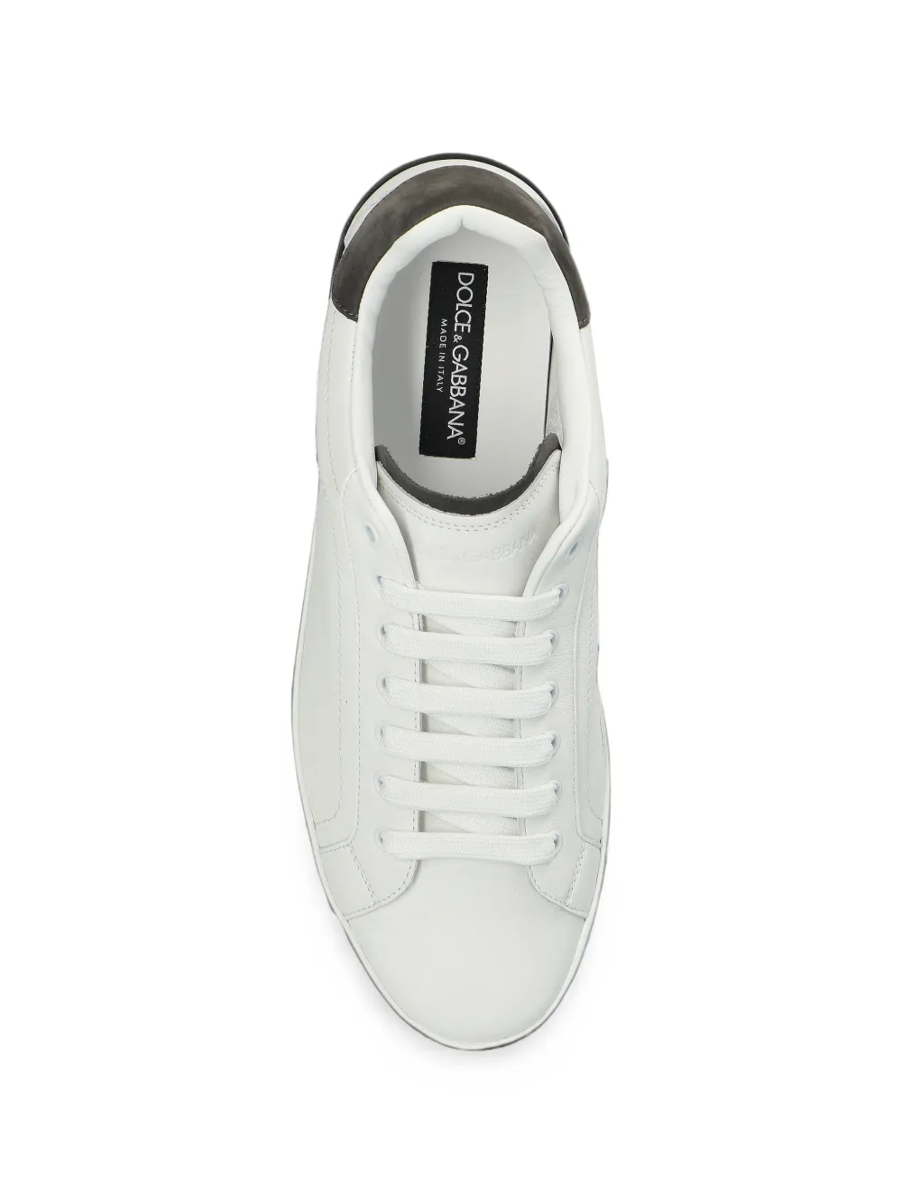 Dolce & Gabbana Sneakers met contrasterende hak en logo-reliëf Wit