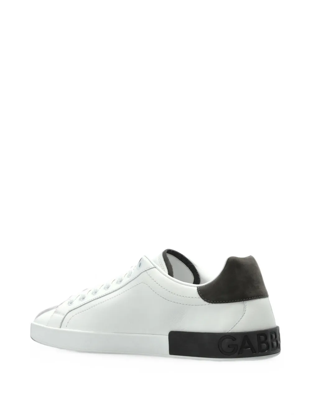 Dolce & Gabbana Sneakers met contrasterende hak en logo-reliëf Wit